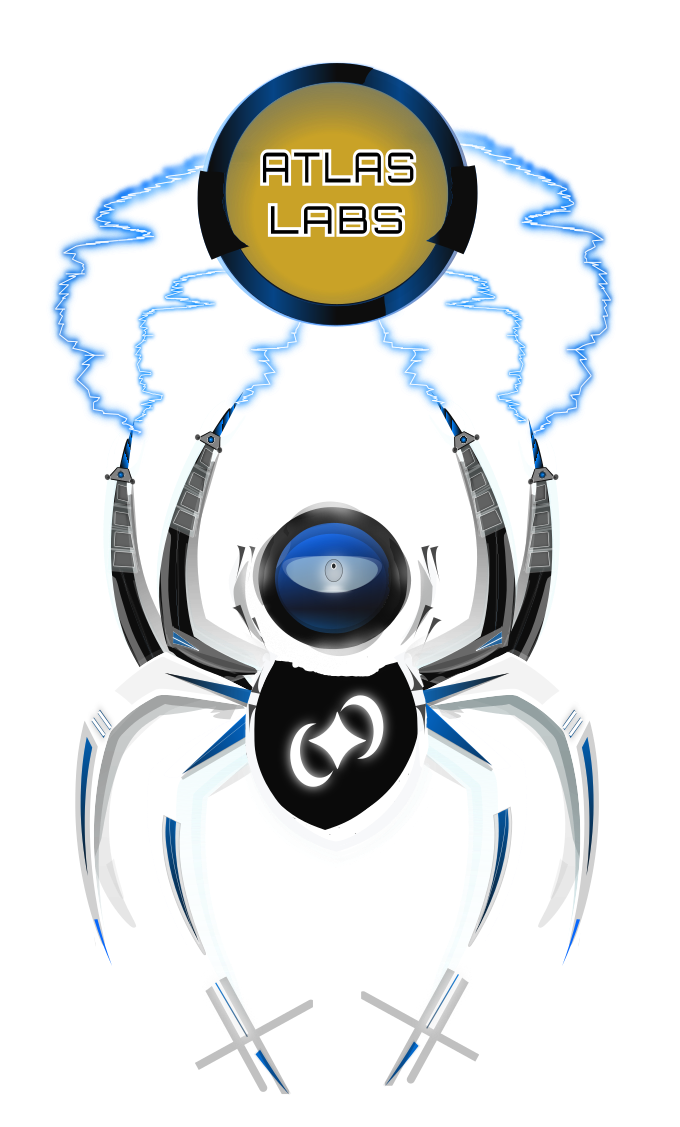 Atlas Labs machine spider emblem - AstroSpider applied-AI division